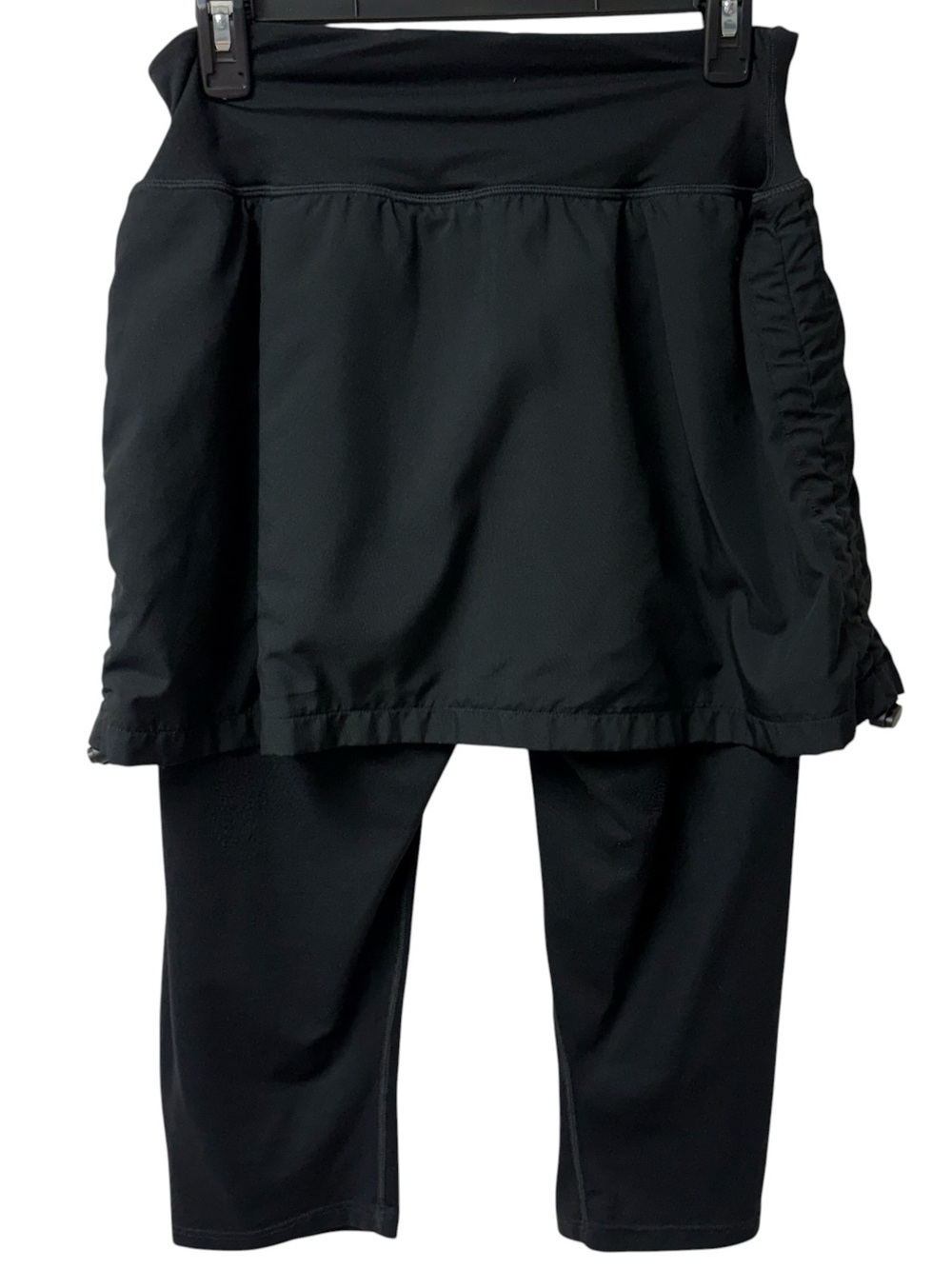 Spanx Booty Boost Active Skirt Overlay 7/8 Athletic Leggings Black Skort XL Yoga